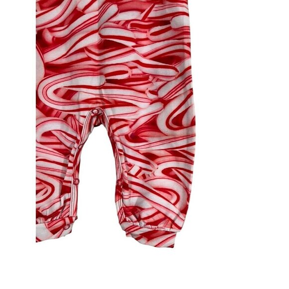 Romey Loves Lulu 3M Red Jumpsuit Candy Cane Festive Holiday Christmas Santa 6M - Picture 4 of 11